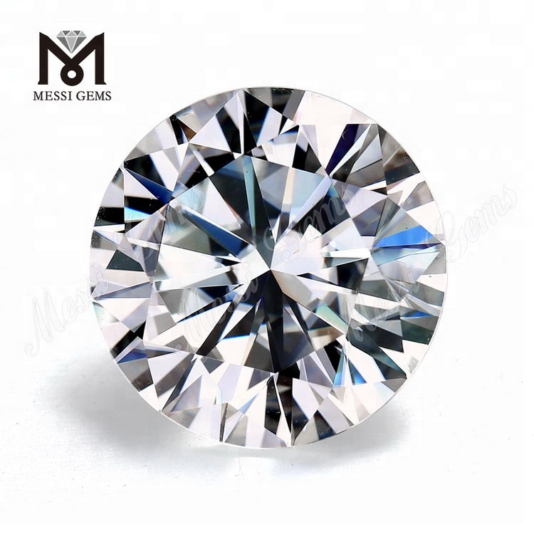 Synthetischer, weißer, runder Moissanit-Diamant, Preis Wuzhou Factory Messigems