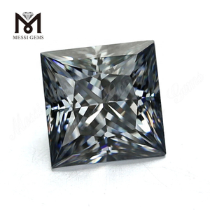 Lose künstliche Diamanten Square Princess Grey Moissanite Stone