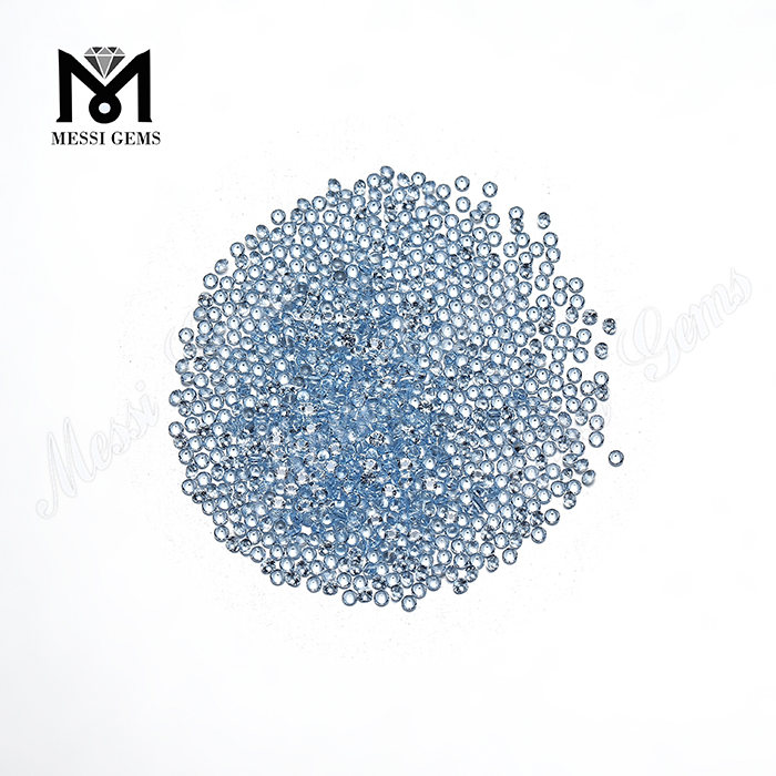 Aktienkurs Runde 1,5 mm himmelblaue Nano-Edelsteine