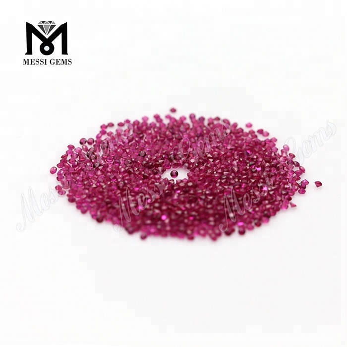 Synthetische Rubinfarbe in runder Form, 1,3 mm, lose Edelsteine
