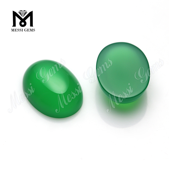 Großhandel ovale Form 12 * 16 mm grüner Onyx natürlicher Achat für Schmuck