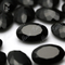 natürliches Edelsteinmaterial ovaler facettierter schwarzer Onyx aus China