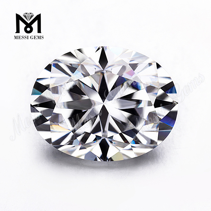 DEF VVS oval facettierter weißer Moissanit-Diamant, Preis pro Karat
