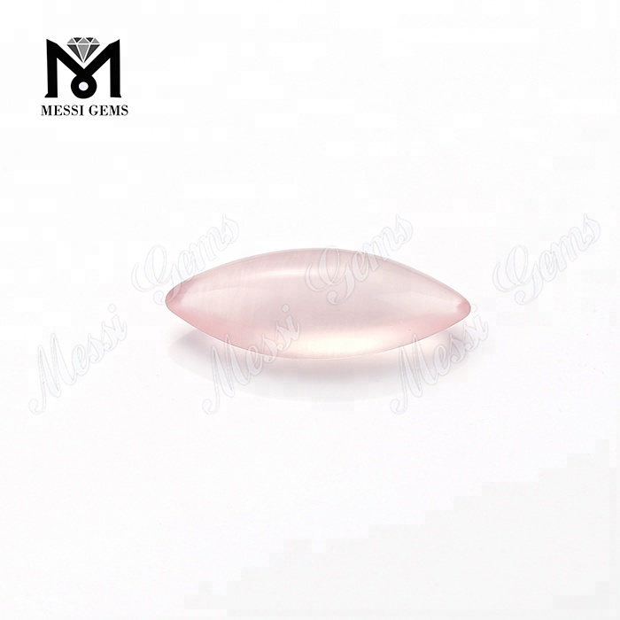 Marquise-Cabochon-Form 10 * 19 mm natürliche Rosenquarz-Edelsteine