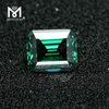 Grüner Moissanit-Diamant im Smaragdschliff, vom Labor erstellte lose Edelsteine, Achteck