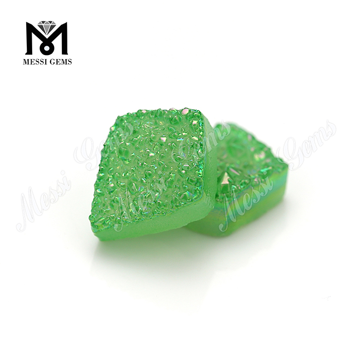 Hochwertige natürliche Druzy-Edelsteine, grüner Druzy-Stein für die Schmuckherstellung