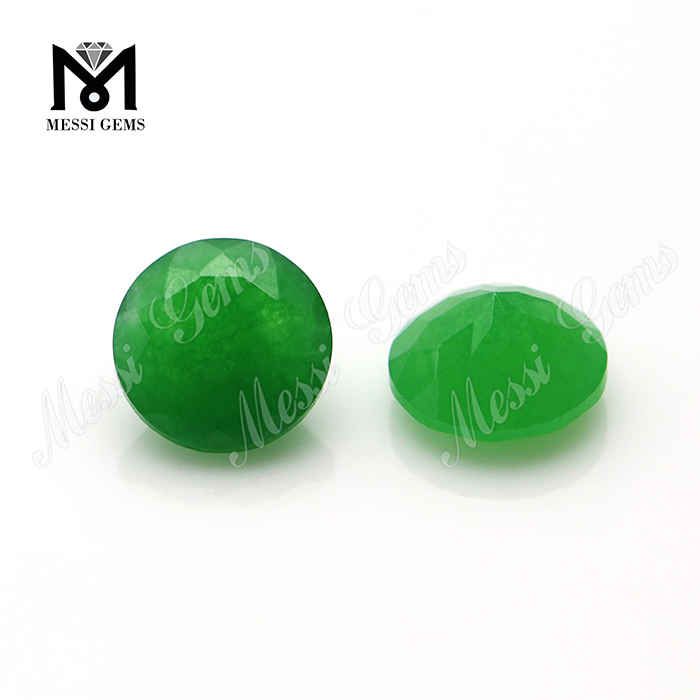 8 mm runde Natursteine ​​aus grüner Jade für die Schmuckherstellung