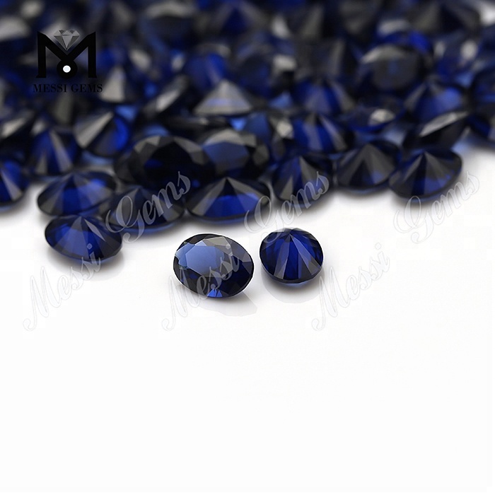 Lose ovale blaue Saphir-Nano-Edelsteine