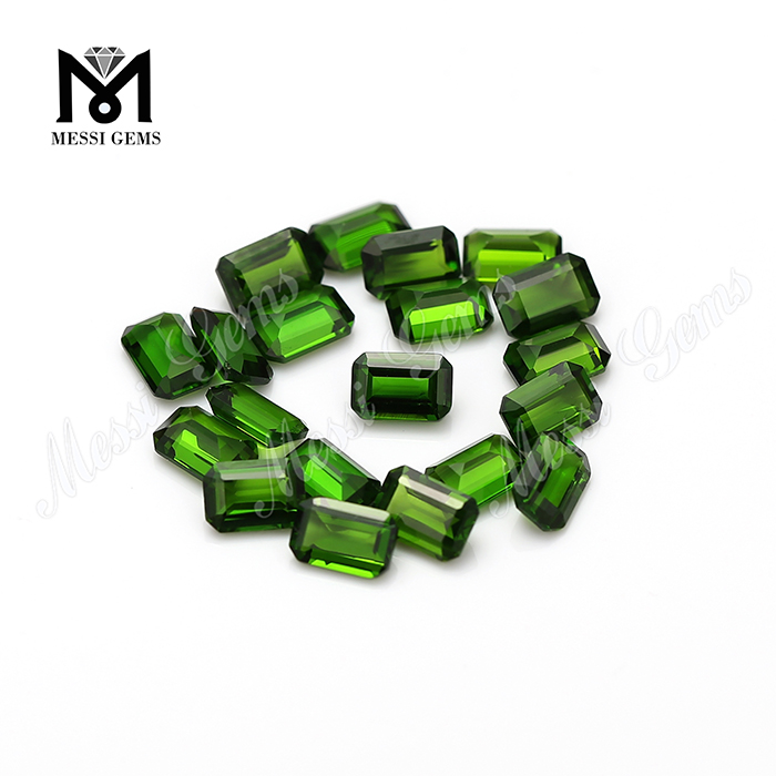 Heißer Verkaufs-Qualitäts-Smaragdschliff-Chromdiopsid-natürlicher Edelstein