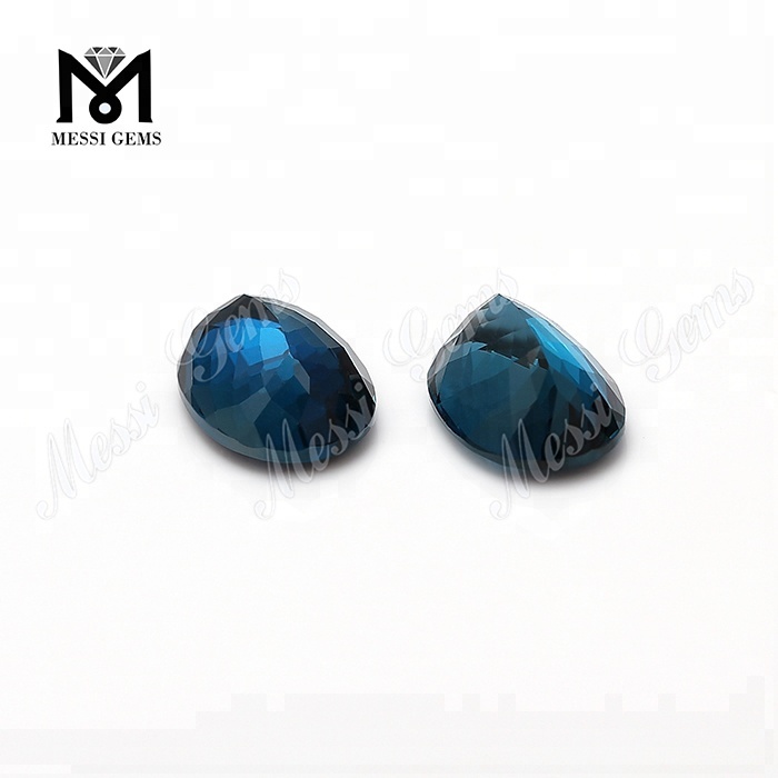 ovale Form 8x10mm natürlicher londoner blauer Topas