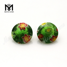 Wuzhou maschinell geschnittene runde farbige Glasedelsteine
