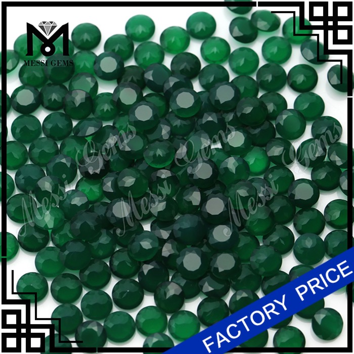 8 mm runder chinesischer grüner natürlicher Achatstein