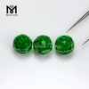 AAA, gute Qualität, grüne, facettierte Zirkonia-Perlen mit Loch