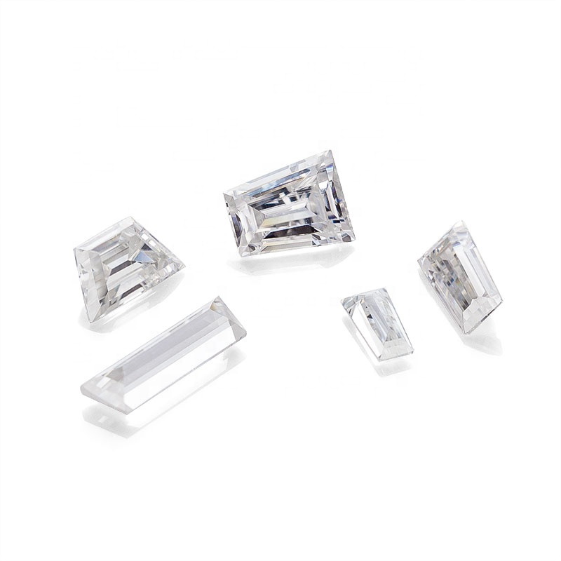 Lose weiße, synthetische, zertifizierte, ausgefallene Moissanit-Diamantsteine ​​im Großhandel