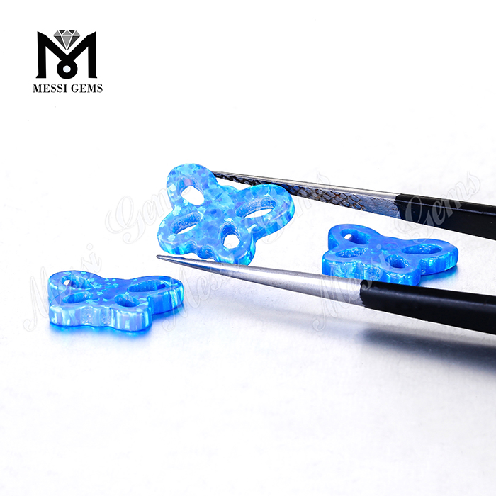 heiße Verkaufsschmetterlingsform synthetische blaue Opalsteine ​​für Opalanhänger