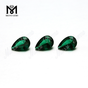 Labor erstellt Smaragd Edelstein 6 x 9 Birnenform grüner Smaragd für Ring