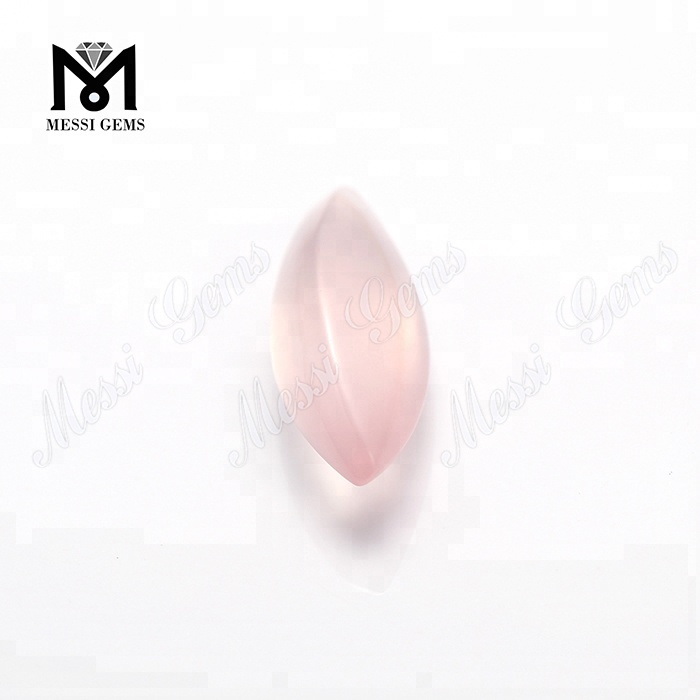 Marquise-Cabochon-Form 10 * 19 mm natürliche Rosenquarz-Edelsteine