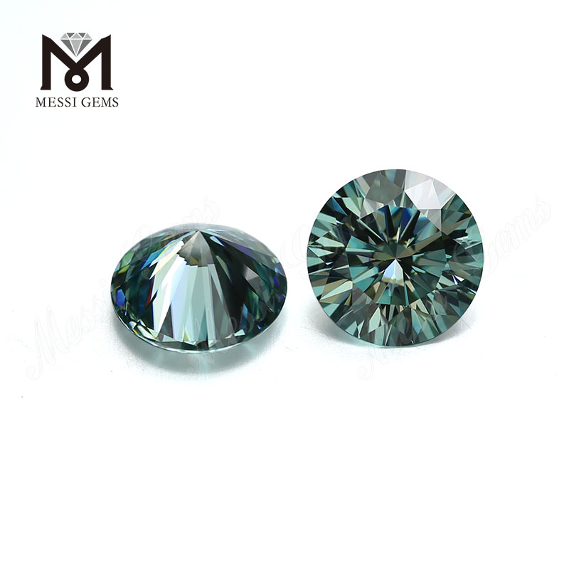 Loser Moissanit-Diamant, grober Sternschliff, 12 mm grüner Moissanit-Stein