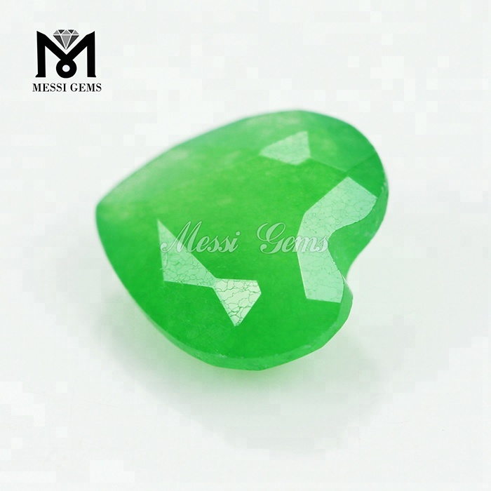 Fabrik-Großhandelsherz-Form 12*12mm natürlicher grüner Jade-Stein