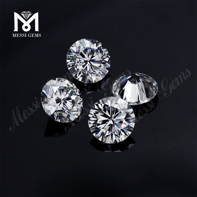 15,0 mm DEF-Moissanit-Stein. Kostbarer weißer Moissanit-Diamant in runder Form