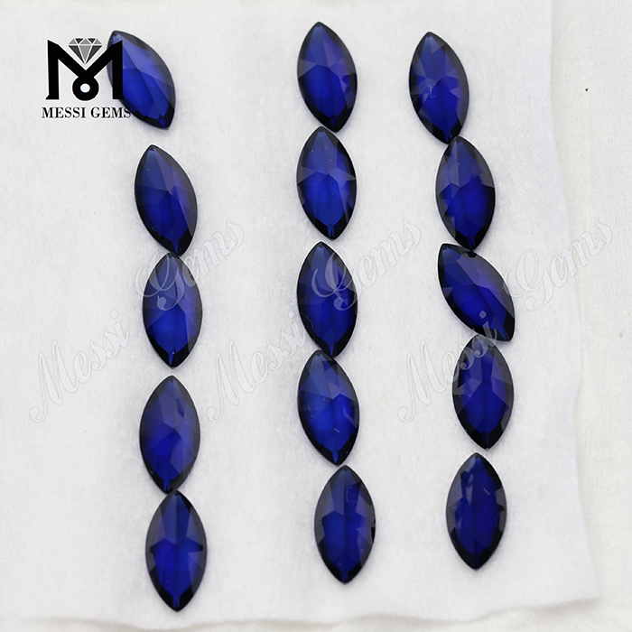 Loser blauer Rubin-Edelstein in Marquise-Form, 8 x 16 mm