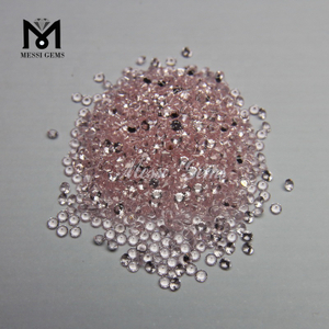Wuzhou Factory lose runde Form 1,5 mm transparenter rosafarbener Nano-Edelstein
