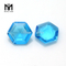 Fabrik billiger Preis Hexagonform ozeanblauer Glasedelstein
