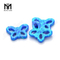 Hochwertige Schmetterlingsform 11 x 15 x 2,5 mm blauer synthetischer Opalstein