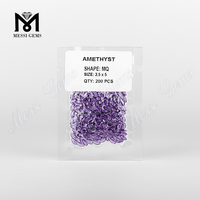 Amethyst-Edelstein Marquise 2,5 x 5 mm natürlicher Amethyst-Stein