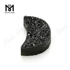 Fabrik natürlicher druzy Steinmondform schwarzer druzy Achat für Ring