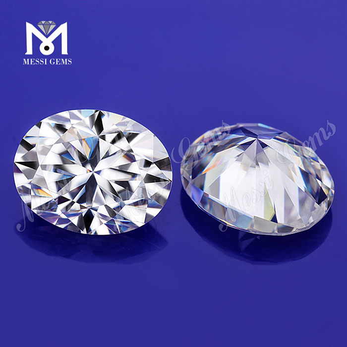 DEF VVS oval facettierter weißer Moissanit-Diamant, Preis pro Karat