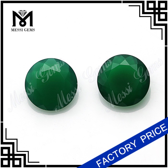 8 mm runder chinesischer grüner natürlicher Achatstein