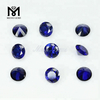 runde synthetische Saphirsteine ​​aus blauem Korund Nr. 34 im Diamantschliff