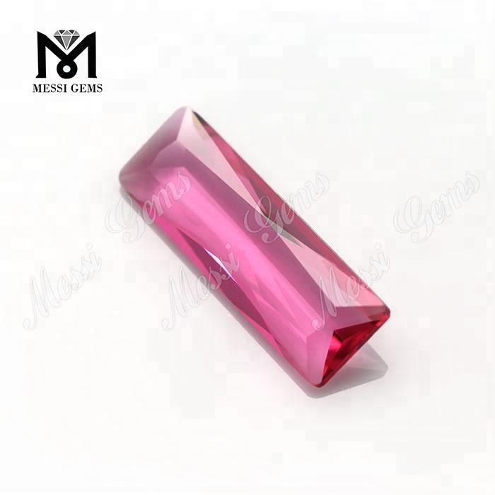 Großhandel 8x24mm rosa Saphir Baguette Glasstein