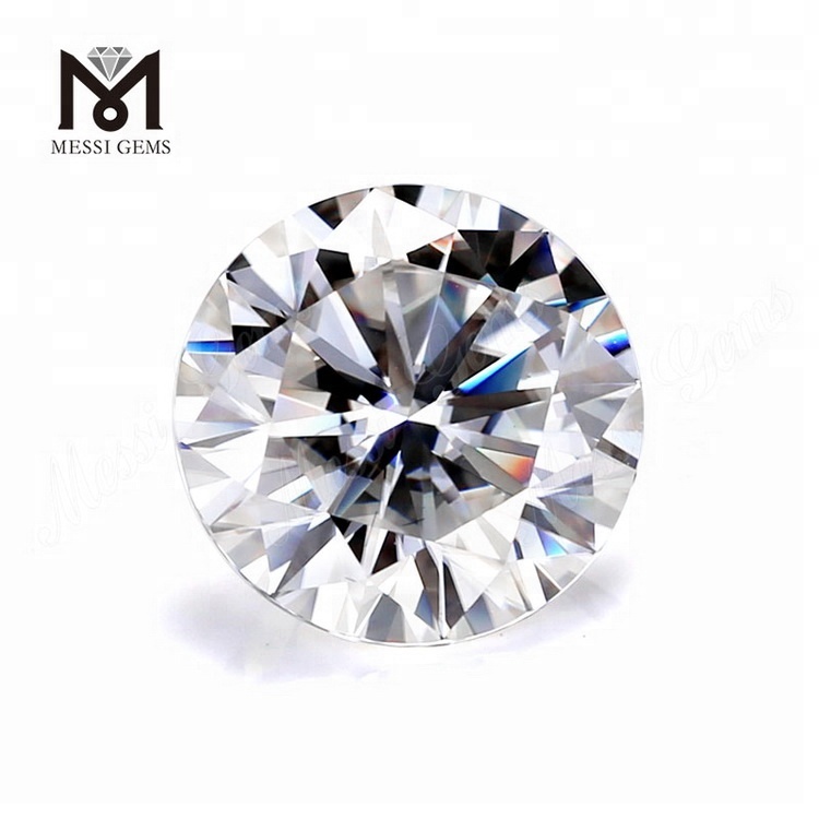 Synthetischer, weißer, runder Moissanit-Diamant, Preis Wuzhou Factory Messigems