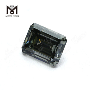 Fabrikpreis: 10 x 8 mm dunkelgrauer Moissanit-Diamant im Smaragdschliff, lose für Ring