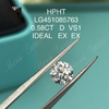 HPHT-Labordiamanten, rund, brillant, 0,58 ct, VS1 D, IDEL-Schliff