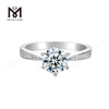 Messi Gems Single Stone Moissanite 925 Sterling Silber Ring zum Verkauf