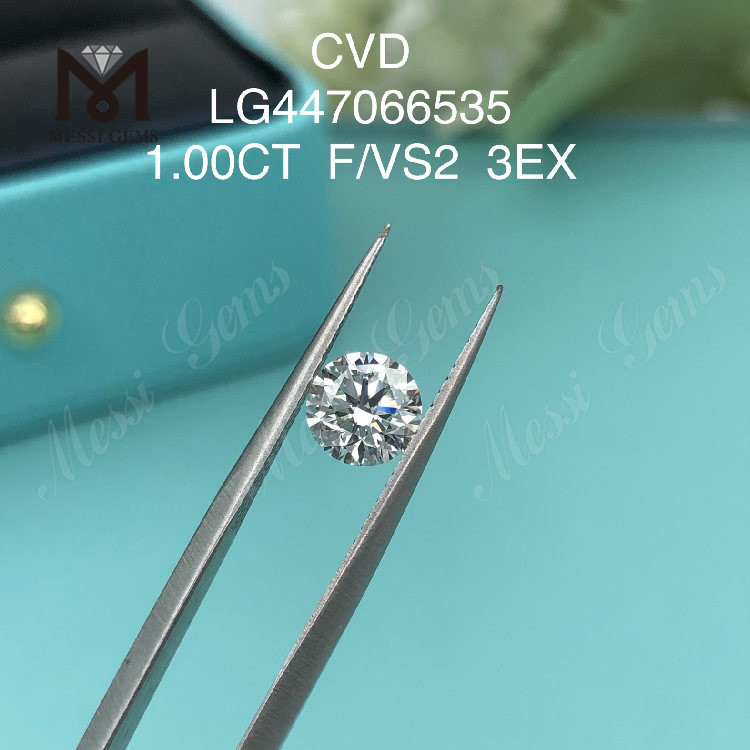 1 Karat F VS2 runder BRILLIANT EX Cut CVD-Labordiamant IGI