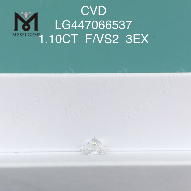 1,10 Karat F VS2 runde BRILLIANT EX Cut HPHT-Labordiamanten