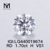 1,70 Karat H VS1 IDEAL Runder, im Labor gezüchteter Diamant, Kosten pro Karat