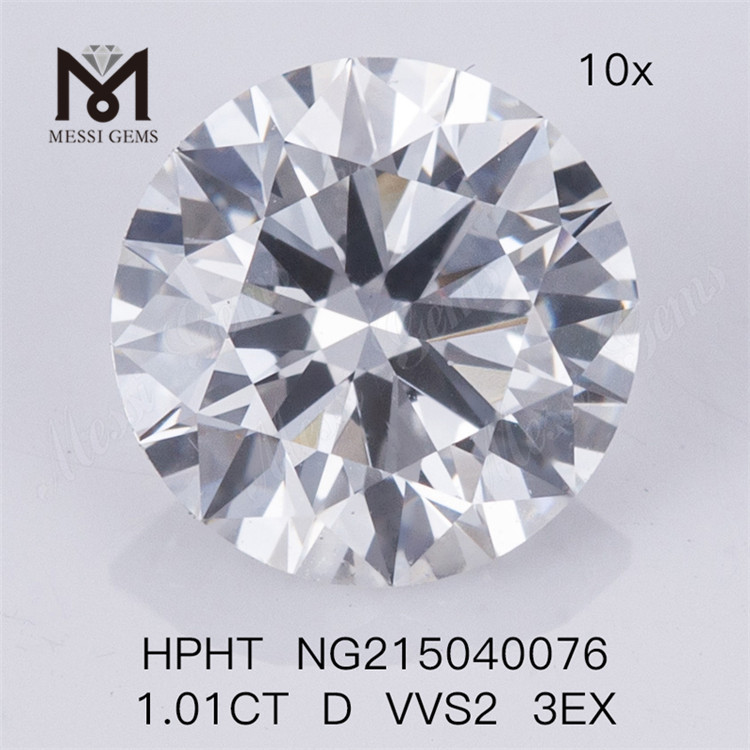 1,01 CT D VVS2 3EX Lab Grown Diamond HPHT-Stein