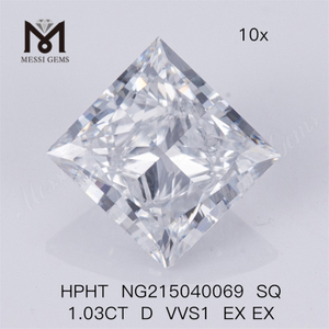 HPHT SQ 1.03CT D VS1 EX EX Im Labor gewachsener Diamantstein