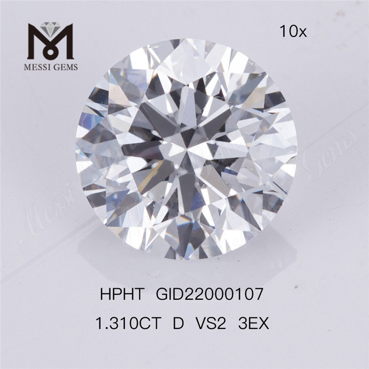 1,310 ct D VS2 ID 3EX runder, im Labor gezüchteter Diamant HPHT zum Fabrikpreis 