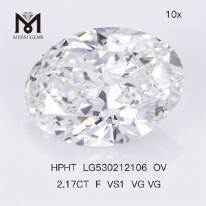 2,17 CT, im Labor gezüchteter ovaler Diamant F, Farbe HPHT, künstlich hergestellter Diamant im Großhandel