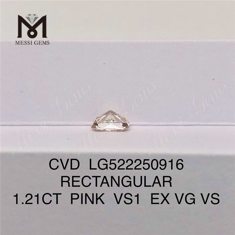 1,21 CT RECHTECKIGE ROSA VS1 EX VG VS CVD im Labor gezüchtete rosa Diamanten LG522250916