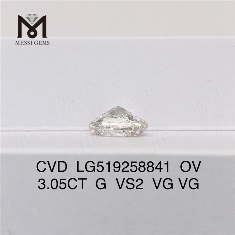 3,05 ct G VS2 VG VG CVD Lab Diamonds OVAL IGI-Zertifikat
