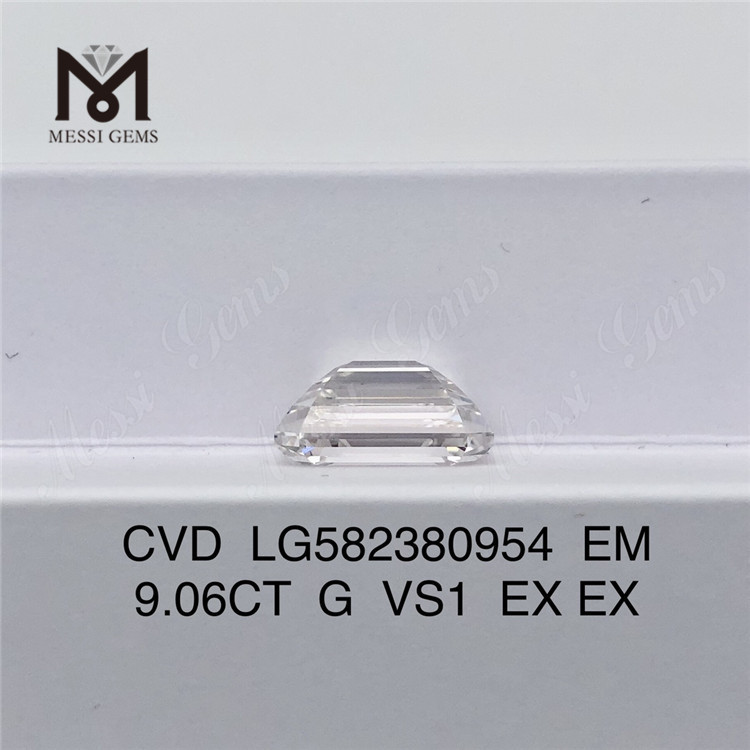 9,06 CT G VS1 EM-Schliff EX EX Smaragd, im Labor erstellter Diamant CVD LG582380954
