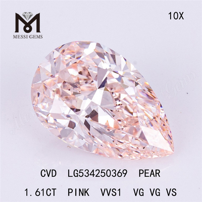 1,61 ct BIRNEN-Labordiamant, rosafarbener Labordiamant zum Verkauf