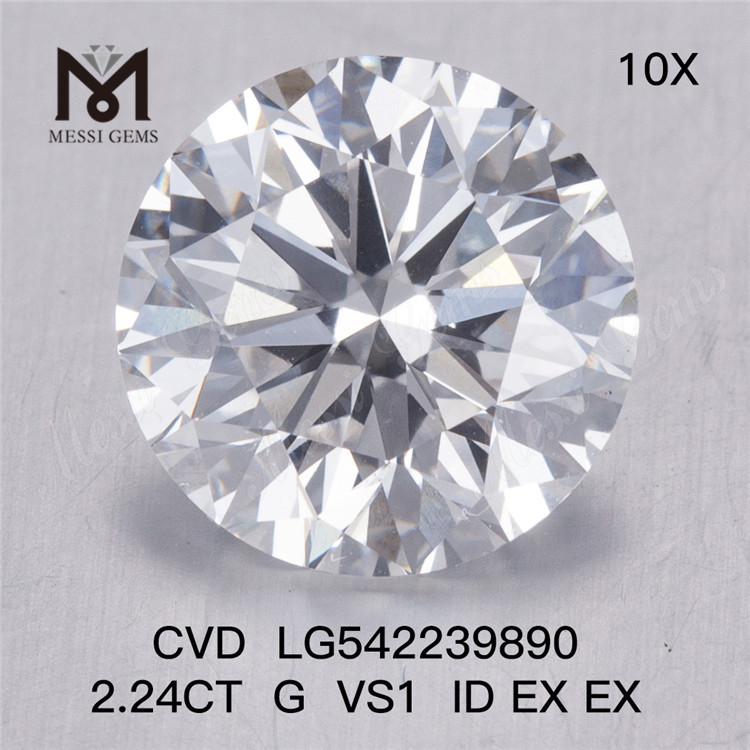 2,24 ct CVD-Labordiamant G VS1, runder, im Labor gezüchteter Diamant, 3EX, günstiger Preis